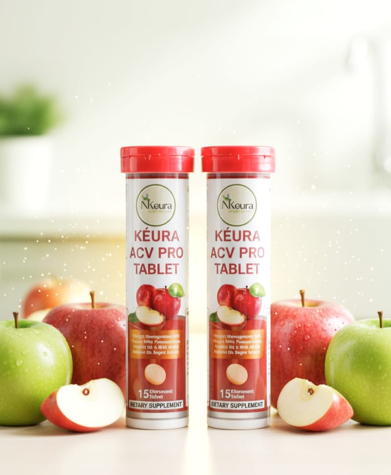 Kéura ACV Pro Effervescent Tablets (Apple Cider Vinegar Drink) Weight Loss, Detox & Digestion Support | Buy 1 Get 1 FREE | 15 Tablets
